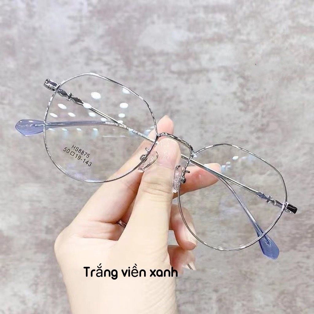 Mắt Kính Gọng Kim Loại Chống Ánh Sáng Xanh Thời Trang Cho Nữ 848