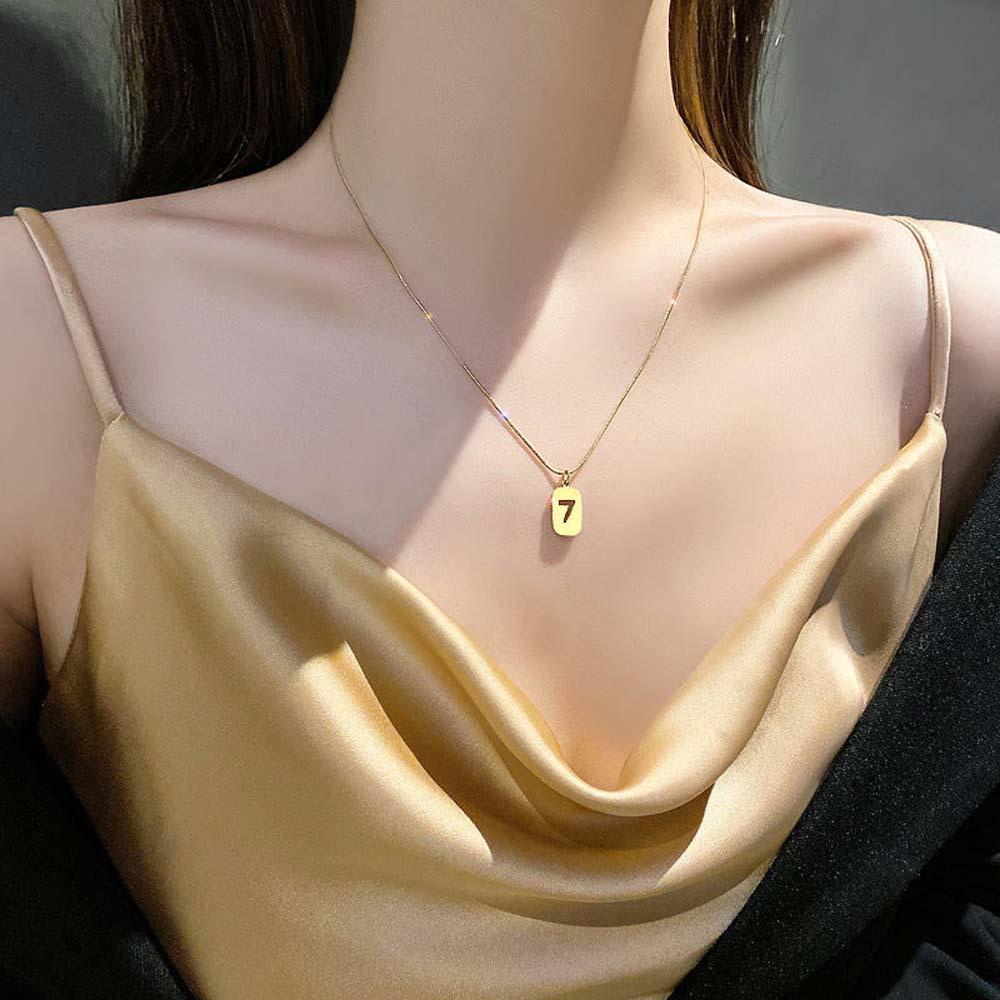 Vòng Cổ Choker VANES1 Chất Liệu Thép Titan Mặt Vuông Cá Tính Cho Nữ