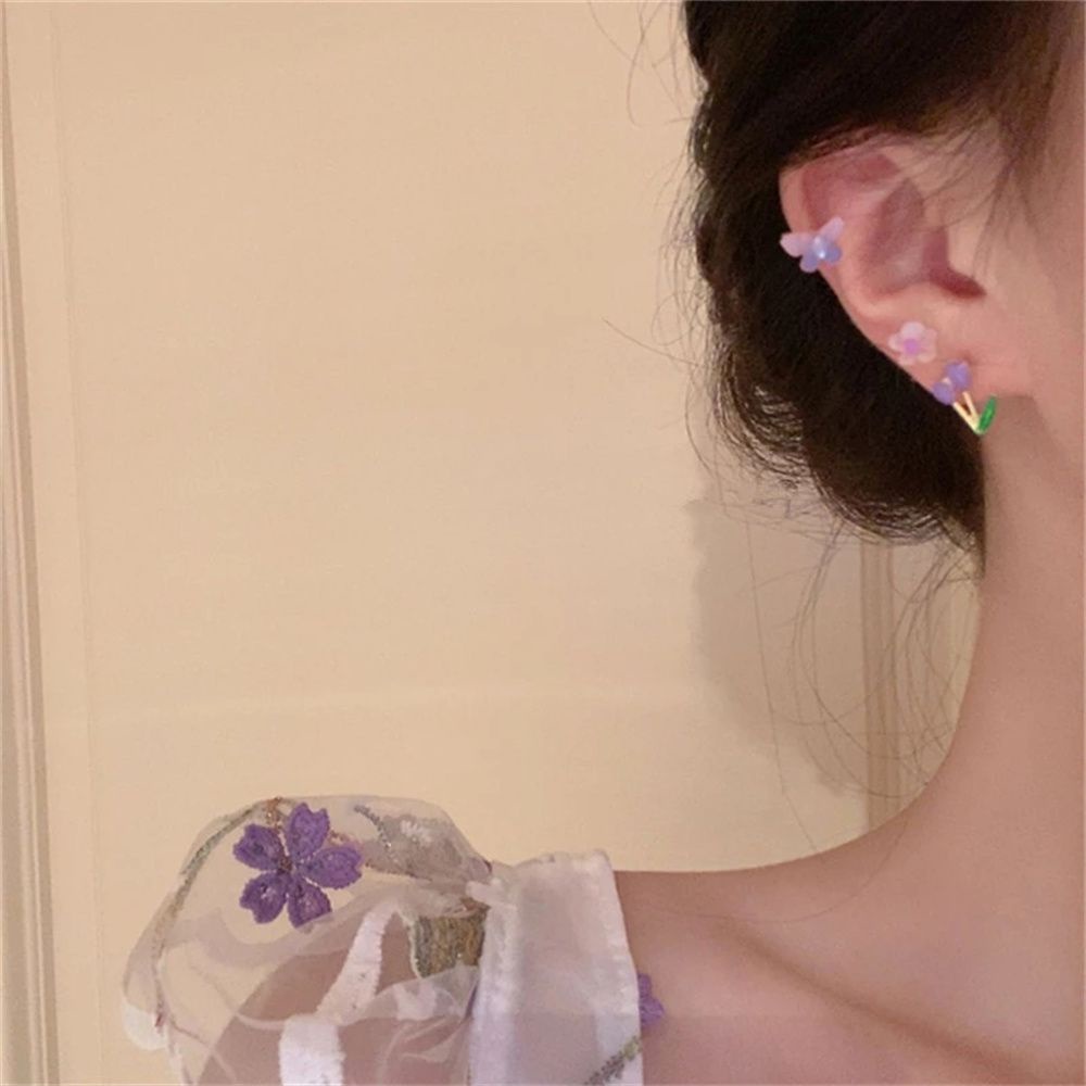 Bộ 8 bông tai hình học/hoa/bướm mini thời trang lãng mạn cho nữ