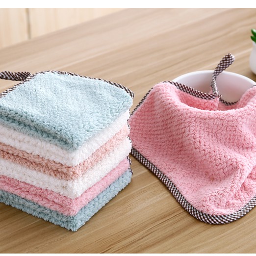 Khăn Cotton Lau Bếp Thấm Hút Tốt Có Viền Loại Xịn