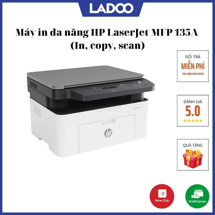 [Freeship] Máy in đa chức năng HP LaserJet MFP 135a 4ZB82A  (In, copy, scan) - Bảo hành chính hãng