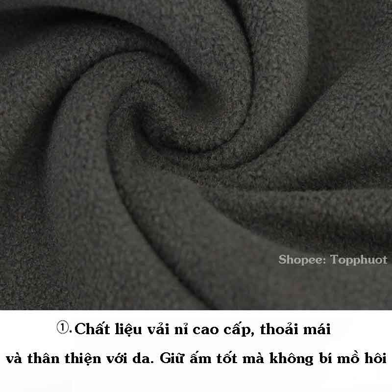 Khăn đa năng mùa đông vải lông cừu ấm áp dày dặn đi xe máy, đi phượt