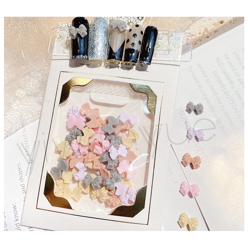Charm nơ nail giá rẻ đính móng, phụ kiện trang trí móng tay