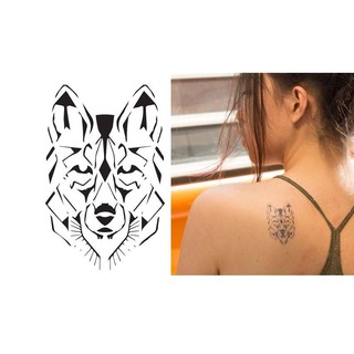 Khuôn hình xăm đầu sói