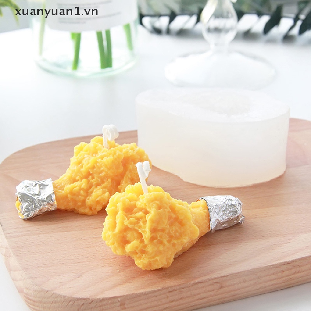 1 Khuôn Làm Nến Hình Đùi Gà Bằng Silicone 3D Trang Trí Nhà Cửa