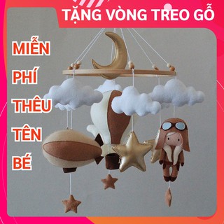[TẶNG BẢNG TÊN BÉ & VÒNG TREO] Đồ chơi treo nôi cho bé kích thích thị giác ảnh thật, có nhạc tự xoay PHI CÔNG 3