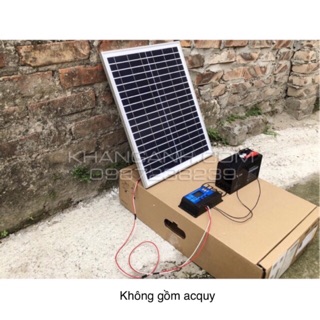 Combo sạc năng lượng mặt trời 10A + tấm pin mặt trời 20W (không kèm acquy)