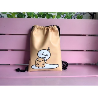 Hình thật - Balo dây rút hình trứng lười