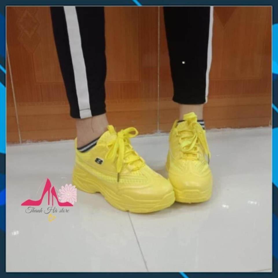 Giày thể thao nữ 💝 Sản phẩm cao cấp 💝 Giày sneaker nữ màu vàng cao 5cm cá tính và nổi bật TCA 🌺
