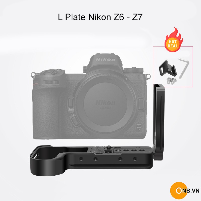 L Plate Bảo vệ cho Nikon Z5 Z6 Z7 Z6II Z7II kèm cold shoes