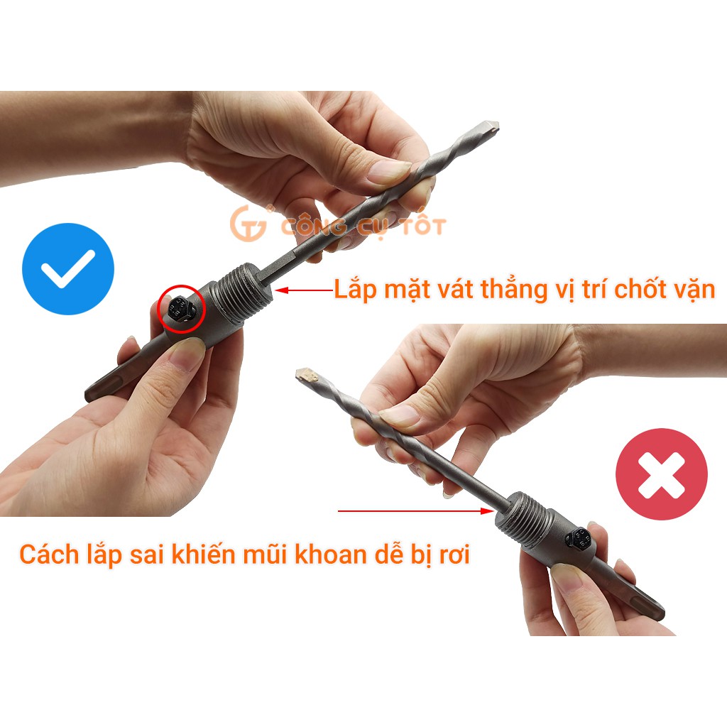 Mũi khoan định tâm cho đầu khoan rút lõi Φ8 dài 110mm