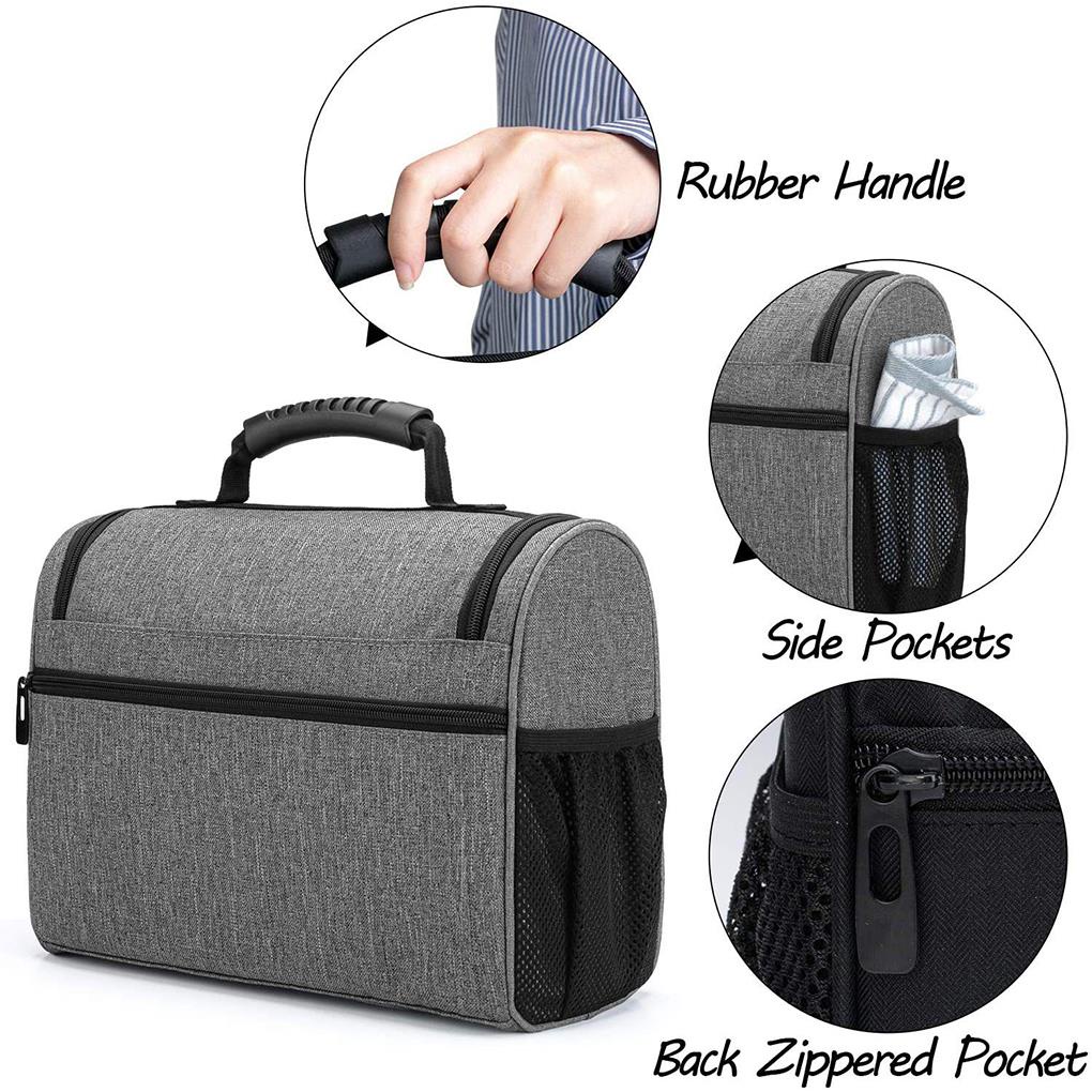 [Coco] Portable Bartender Kit Bag Storage Pouch with Side Pockets Drink Bottle Spoon Pourer Case Kitchen Organizer