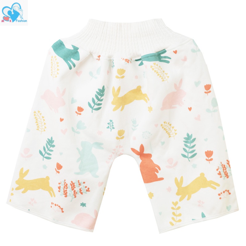 Quần Tã Dạng Váy Lưng Cao Bằng Cotton Chống Nước Chống Rò Rỉ Có Thể Tái Sử Dụng Cho Mẹ Và Bé