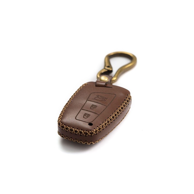 Bọc, bao da chìa khoá ô tô Huyndai Satafe da bò 100% HandMade kèm móc khoá