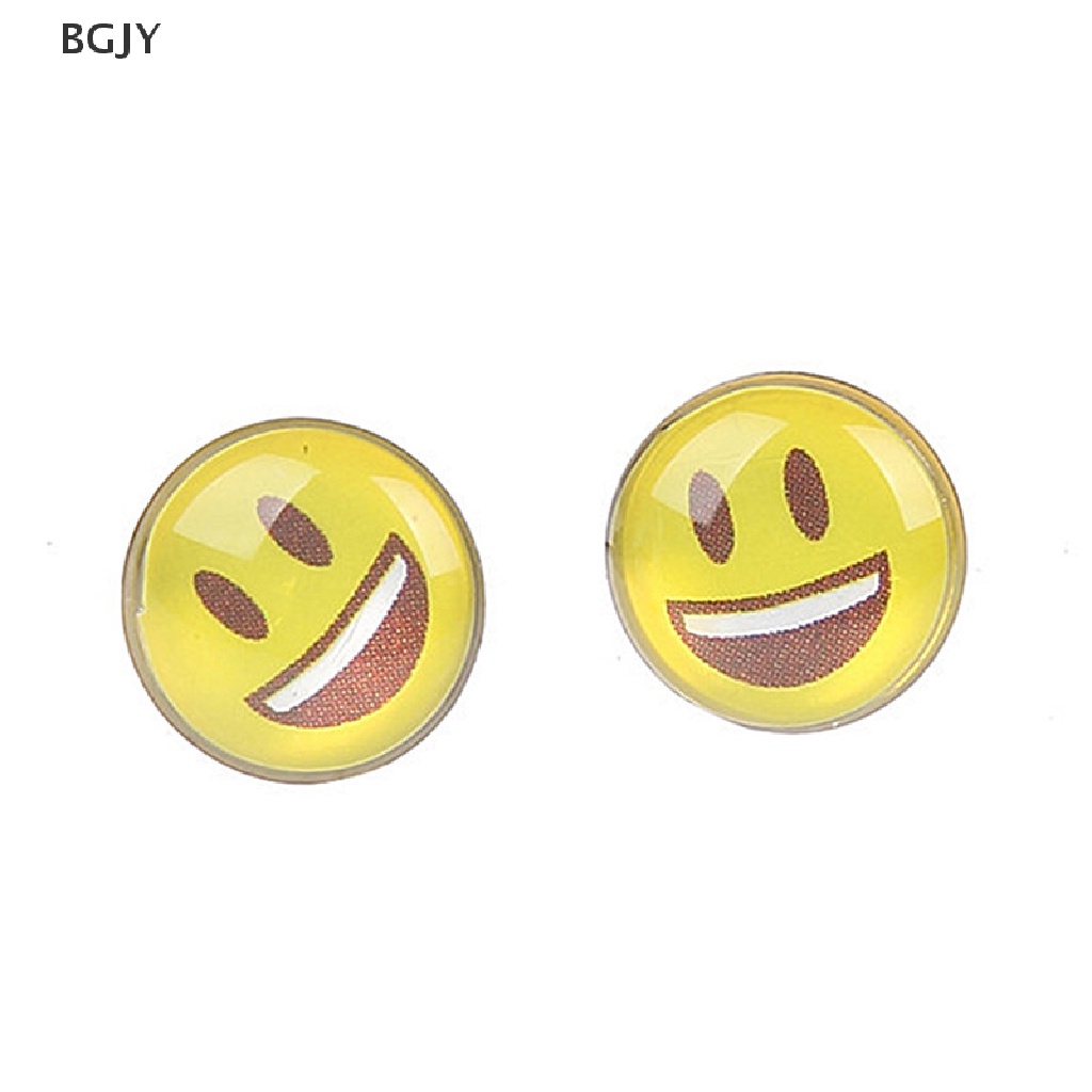 Set 36 Đôi Khuyên Tai Tròn Hình Mặt Cười Emoji Dễ Thương Mới