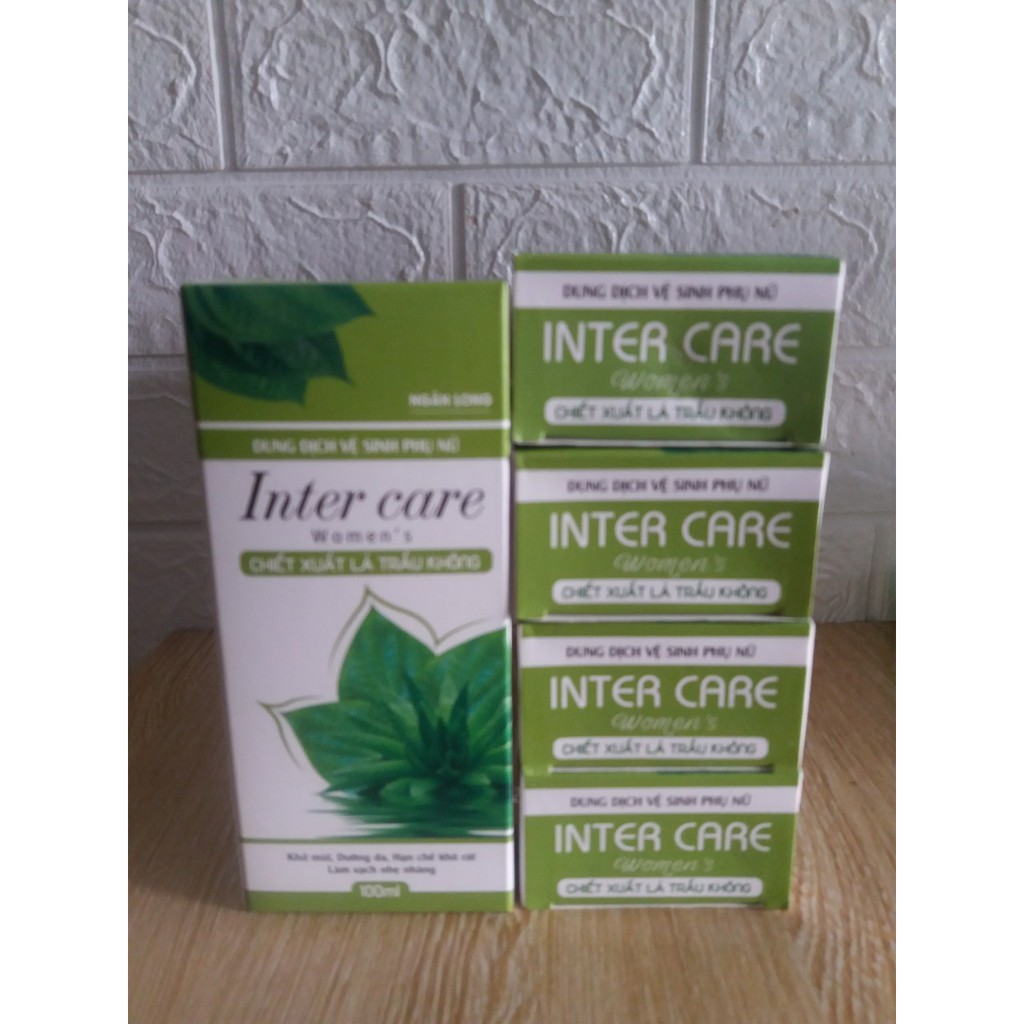 Dung dịch vệ sinh phụ nữ Inter care. Dung dịch vệ sinh trầu không dùng cho cả nam và nữ.