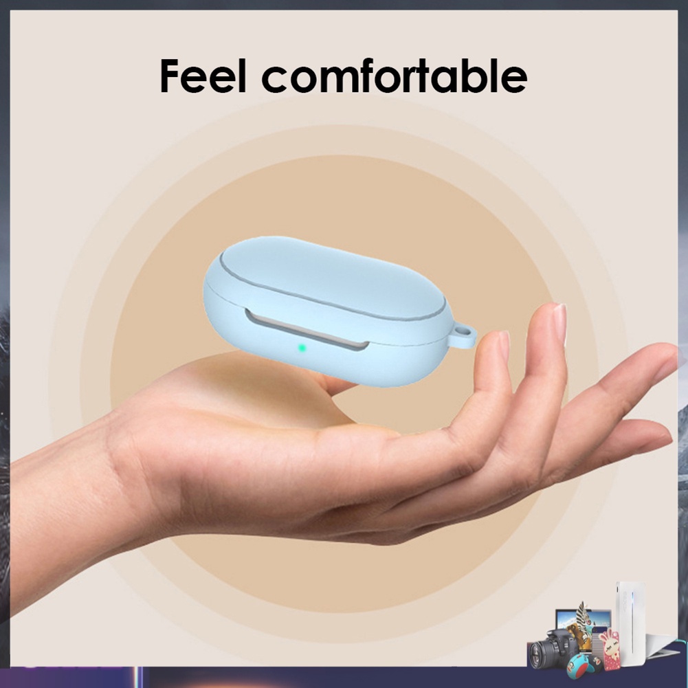 Vỏ bảo vệ hộp sạc tai nghe Samsung Galaxy Buds Plus bằng silicone kèm móc khóa