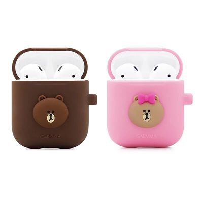 Bao đựng airpod gấu brown và bạn bè  BAP16 vỏ bảo vệ đựng tai nghe dễ thương (không kèm móc đen)