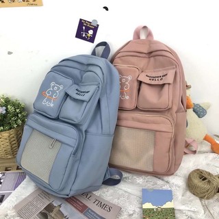 Balo gấu pha lưới hàng quảng châu cao cấp