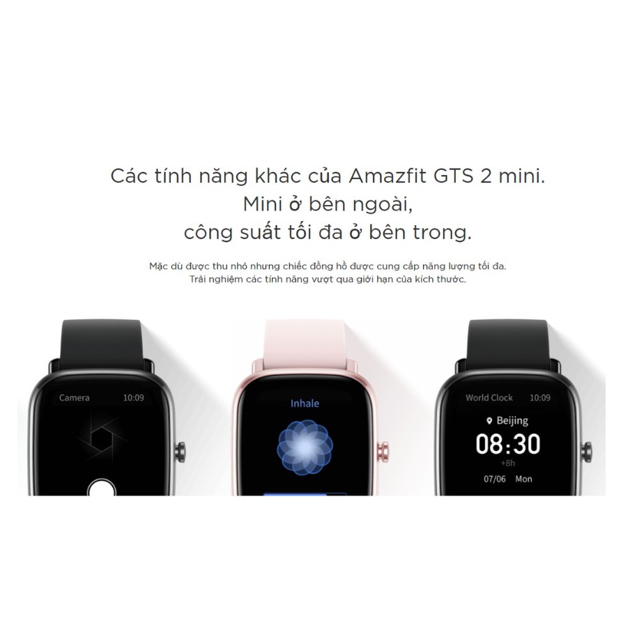 [Hỏa Tốc - HCM] Đồng Hồ Thông Minh Amazfit GTS 2 Mini | Tiếng Việt | Chính Hãng | Bảo Hành 12 TH 1 Đổi 1 | Mimax Store