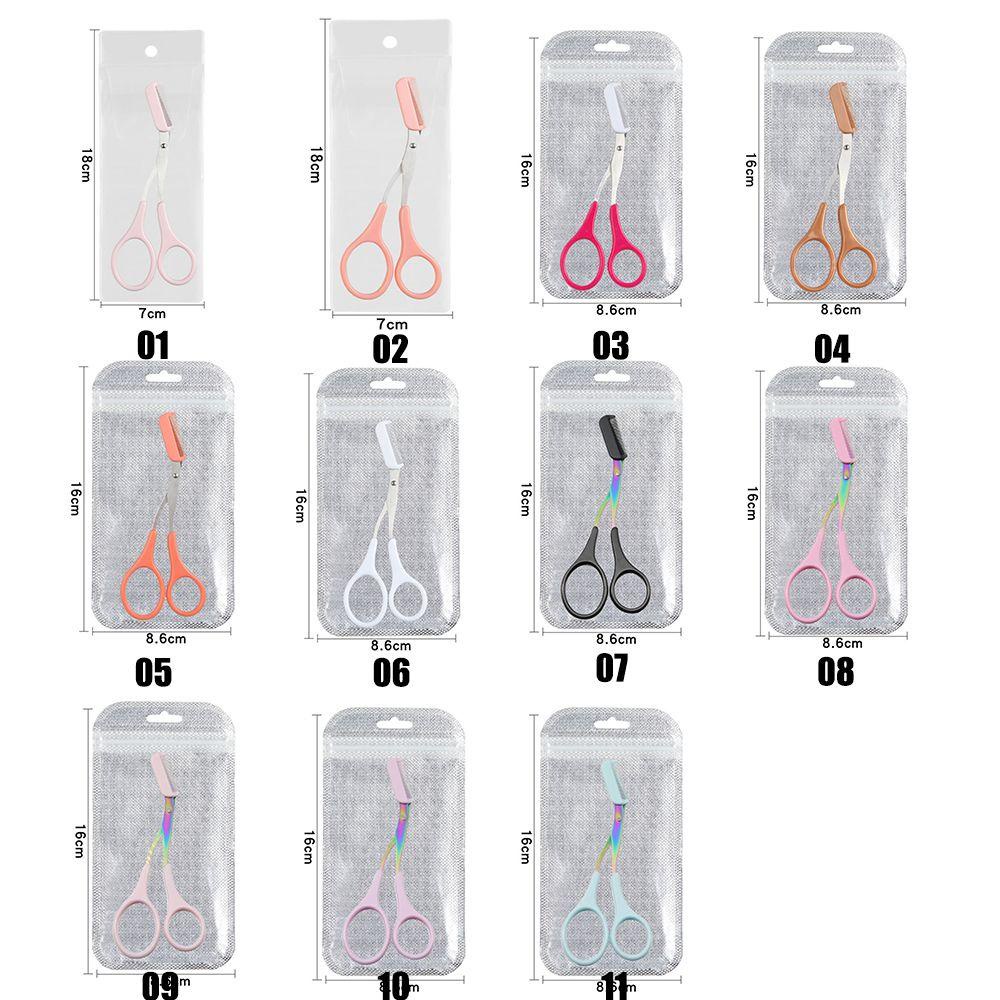 Set 2 / 4 / 6 Kéo Tỉa Lông Mày Làm Đẹp Kèm Lược Tiện Dụng