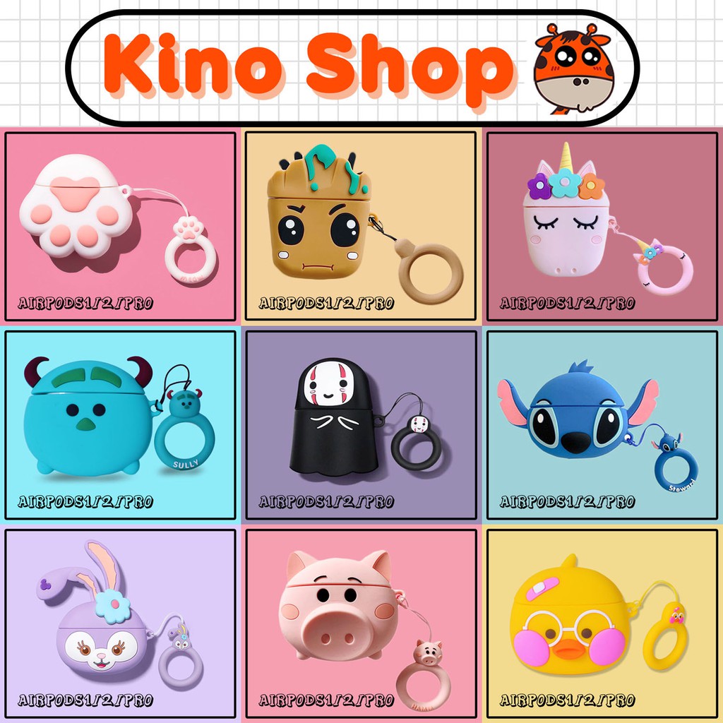Vỏ Ốp Case  bảo vệ hộp đựng tai nghe Airpod 1/ Airpods 2 / Airpods Pro bluetooth i12/i9/i7/tws KinoShop