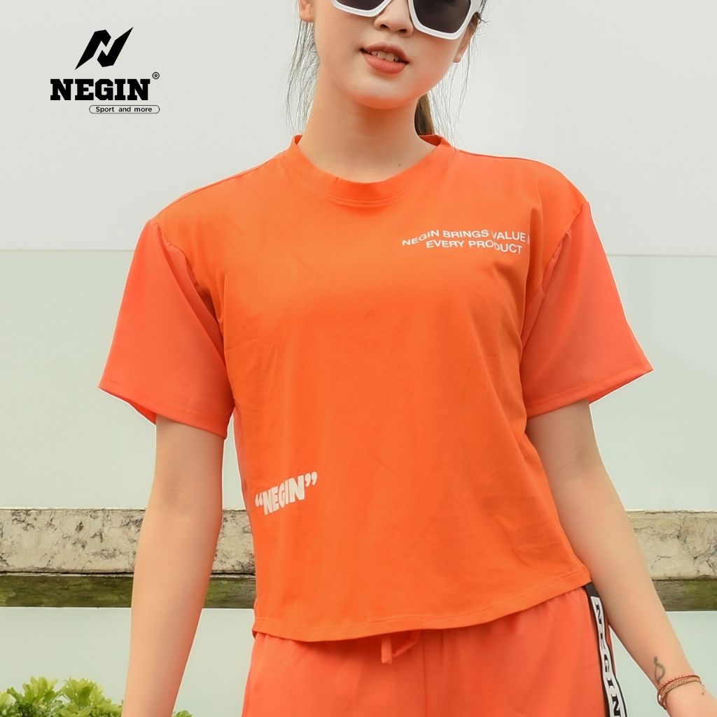 Bộ Quần Áo Sport Like Nữ NEGIN Áo Crotop Phối Quần Lửng Bo Ống, Màu Sắc Năng Động, Chất Chiffon Thoáng Mát 200W