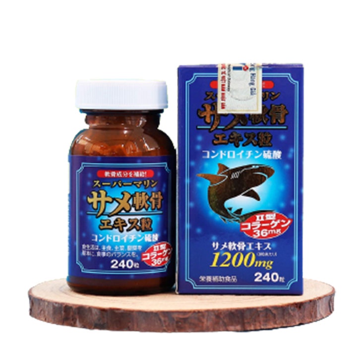 Super Marine Shark Cartilage Extract Tablets hỗ trợ tái tạo sụn khớp, giúp khớp vận động dễ dàng &amp; linh hoạt 240v , Cvs