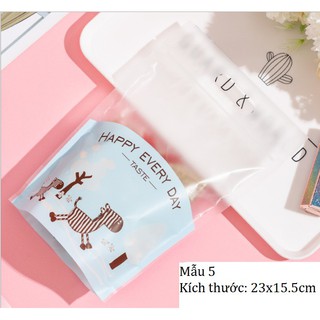 Túi zip đựng bánh, kẹo nougat hình ngựa vằn [10c]