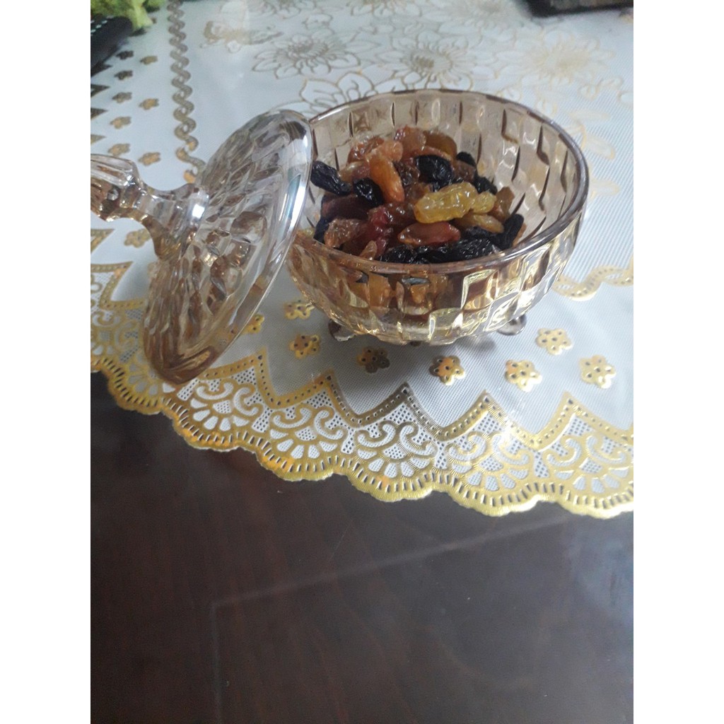 Hộp đựng mứt thủy tinh sang trọng - hộp đựng nho khô, hạt bí,hướng dương