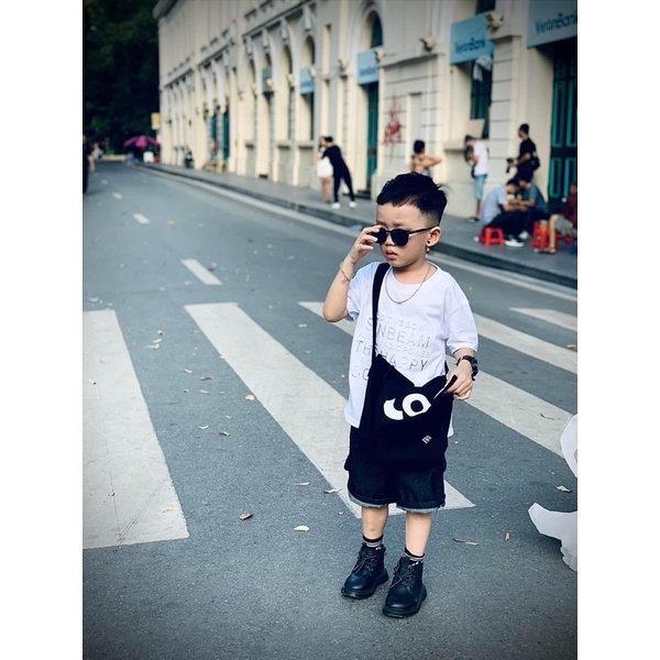 Quần short jean quai chéo bé trai-MS115