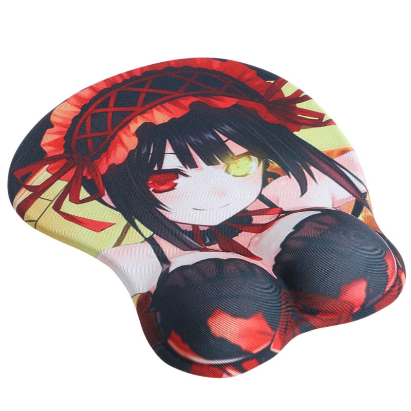 CRE  Creative Cartoon Anime 3D Sexy Chest Silicone Mouse Pad Wrist Rest Support