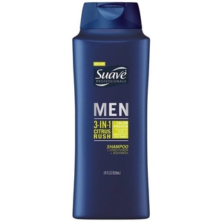Hàng mỹ - dầu gội, tắm, xả cho nam suave men citrus rush 3 in 1 828ml
