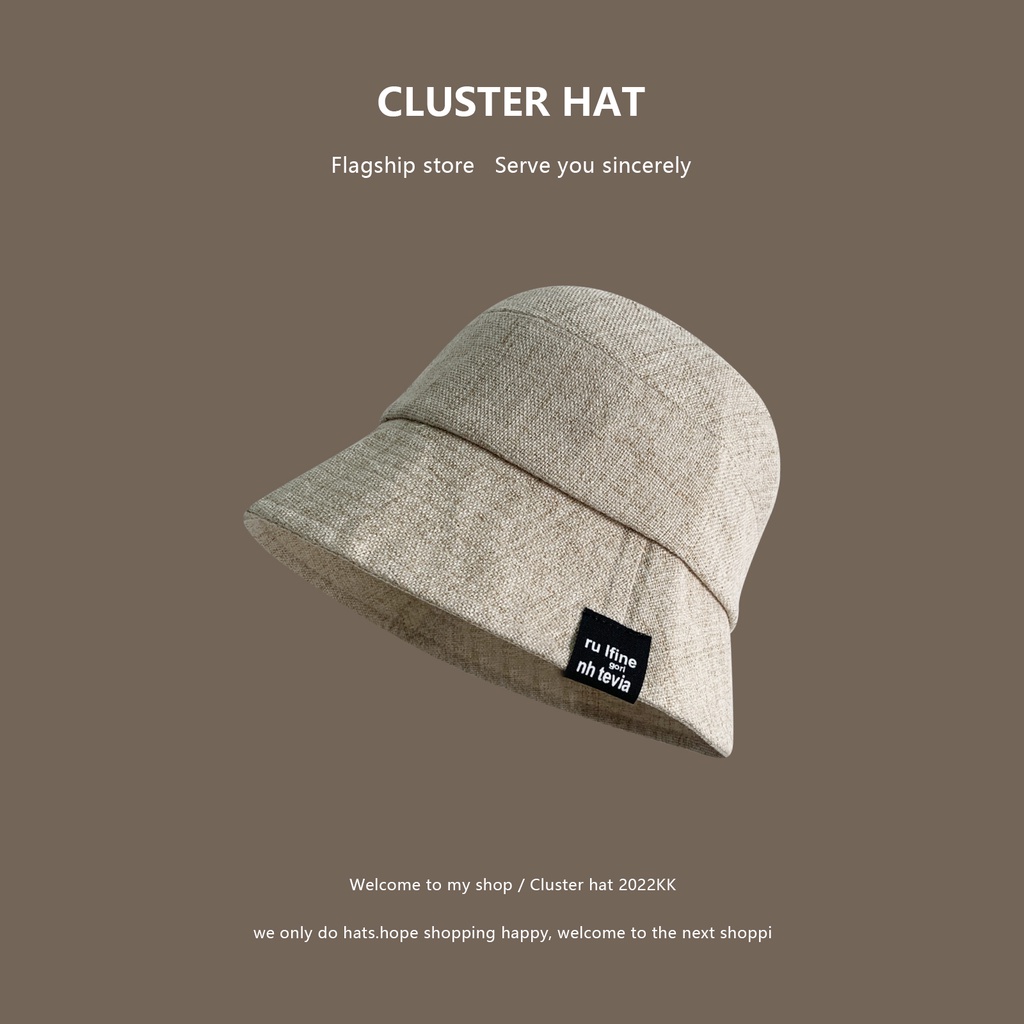 Nón Bucket Chất Liệu Cotton Lanh Thời Trang Xuân Hè Phong Cách Nhật Bản Cho Nữ