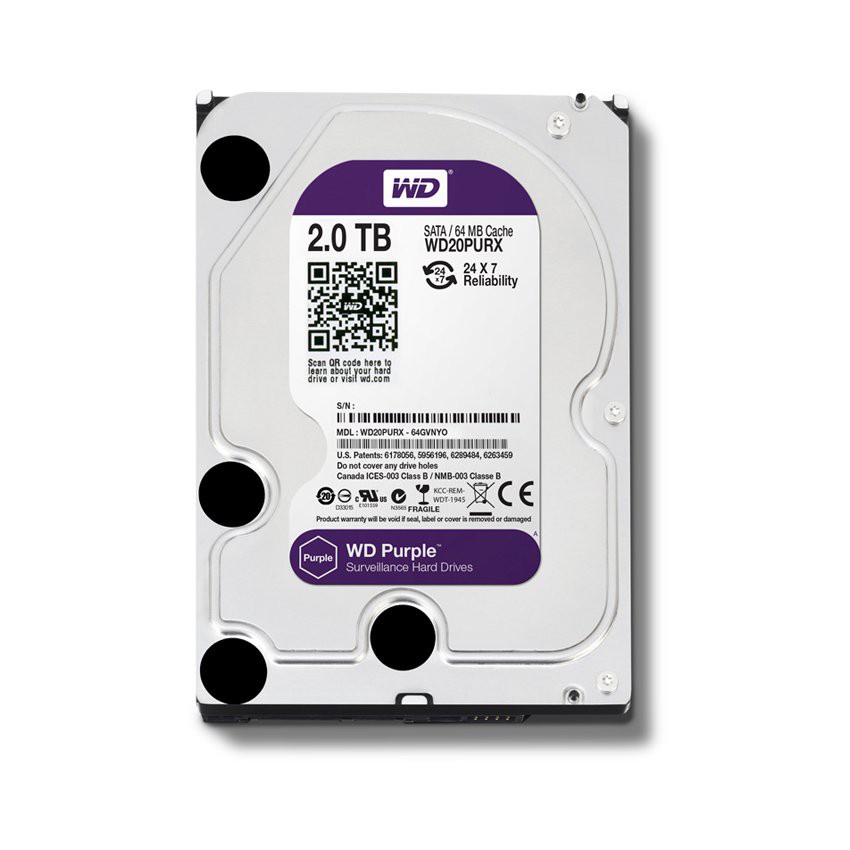 Ổ cứng HDD Western tím (Purple) 2TB 3.5 inch