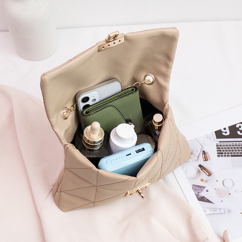 Túi Xách Dáng Vuông Nhỏ Thêu Họa Tiết Đơn Giản