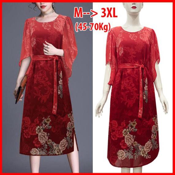 GOTI - THỜI TRANG TRUNG NIÊN, ĐẦM SUÔNG DÁNG DÀI VOAN HOA TAY LỠ CÁNH TIÊN  3269 3205 3285 3265 3304 ✓ ྇