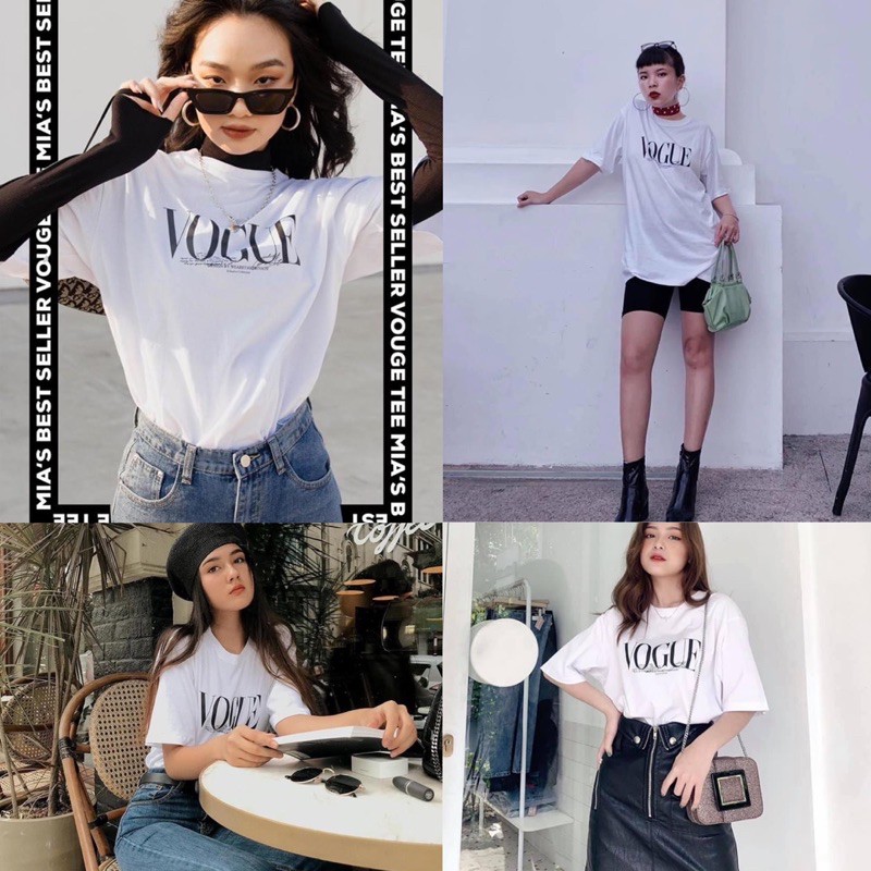 Áo Thun Xuất Hàn Vouge Tee Couple T-Shirt ( Nam- Nữ)