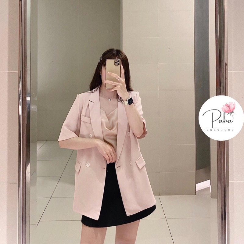 ÁO VEST BASIC, ÁO BRAZER MẦU TRẮNG, HỒNG, ĐEN, XANH CỐM CHẤT TUYẾT MƯA, ÁO VEST HOTTREND - PAHA SHOP