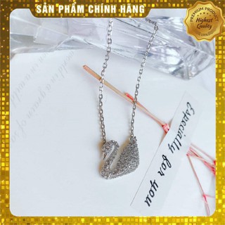 [Swarovski Chính Hãng] Dây Chuyền Nữ Swarovski Swan Pendant, White, Rhodium Plated Thiên Nga