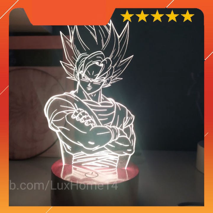 Đèn Led 3D Songoku -Bảy Viên Ngọc Rồng, Dragonball Thiết Kế Tinh Sảo Độc Đáo💝💝