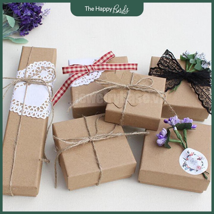 Giấy kraft gói quà vintage 73x51cm gói quà sinh nhật bọc quà giáng sinh làm DIY Happy Birds