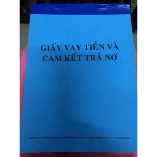 Sổ Giấy vay tiềnn và cam kết trả nợ _Q60T