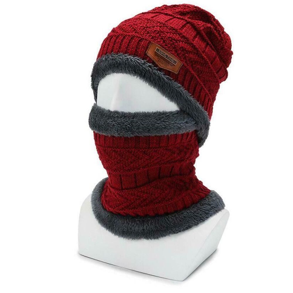 Mũ beanie trùm đầu kiêm khăn choàng cổ giữ ấm mềm mại MIHAN1