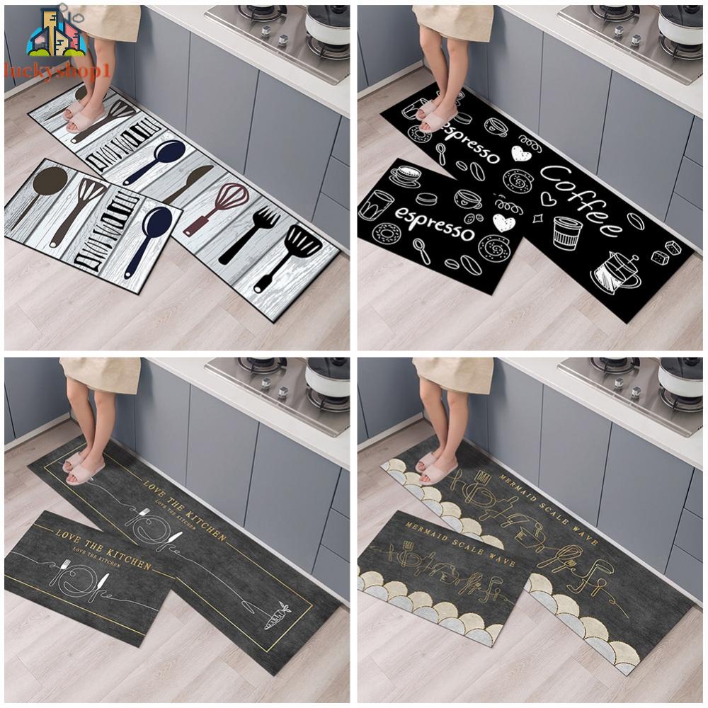 Non-Slip Kitchen Door Carpet Anti-Oil Floor Rug Waterproof Mat Pad Bathroom Home