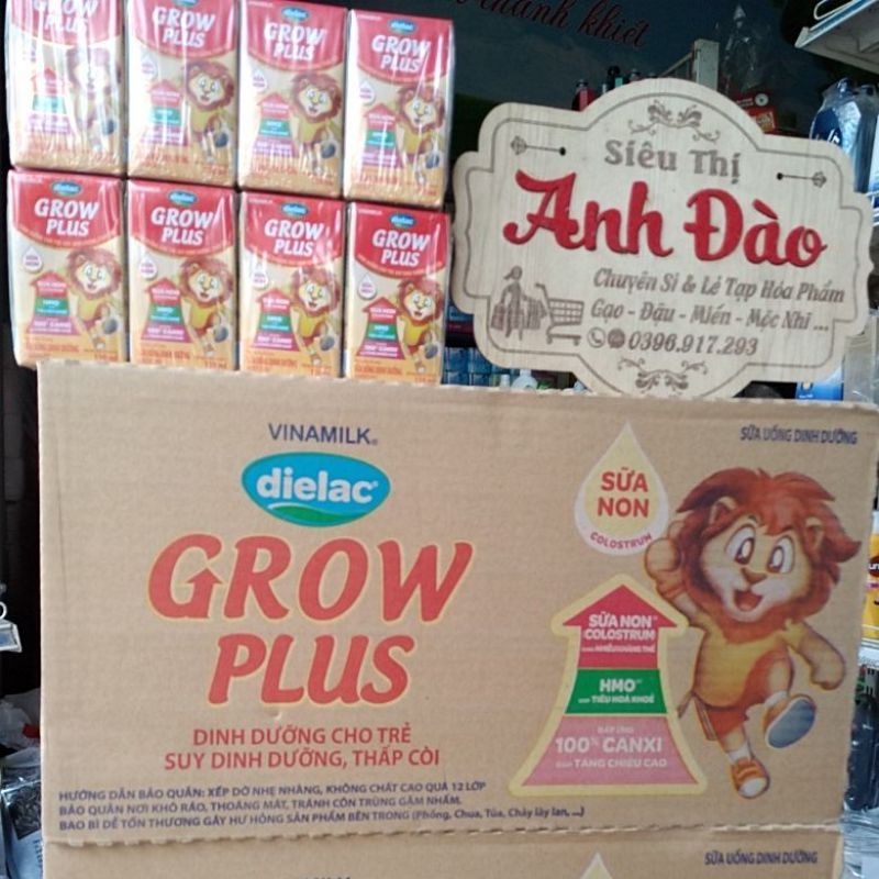 ( Mua lẻ giá Sỉ) Thùng sữa bột pha sẵn Dielac Grow Plus đỏ 110ml (48 hộp)