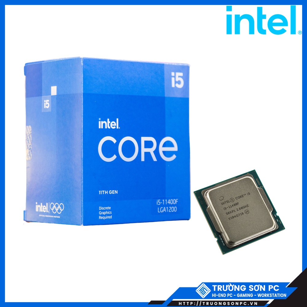 CPU Intel Core i5 11400F (2.6GHz turbo up to 4.4Ghz, 6 Cores 12 Threads, 12MB Cache, 65W) | Full Box Nhập Khẩu