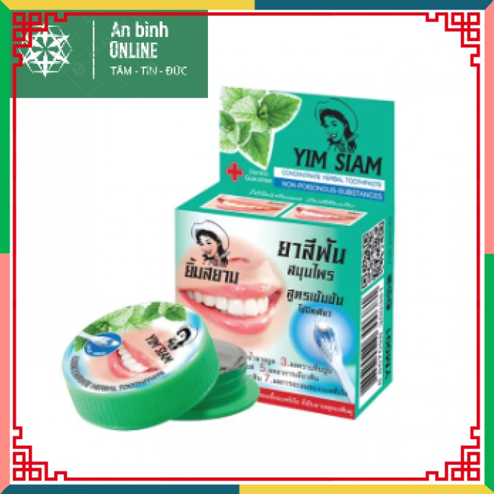 Kem tẩy trắng răng YIM SIAM Herbal Toothpaste chính hãng Thái Lan 25g