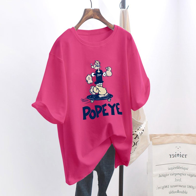 NRVP Áo Thun Tay Ngắn Dáng Rộng In Họa Tiết Thời Trang Mùa Hè Hàn Quốc Mới 2021