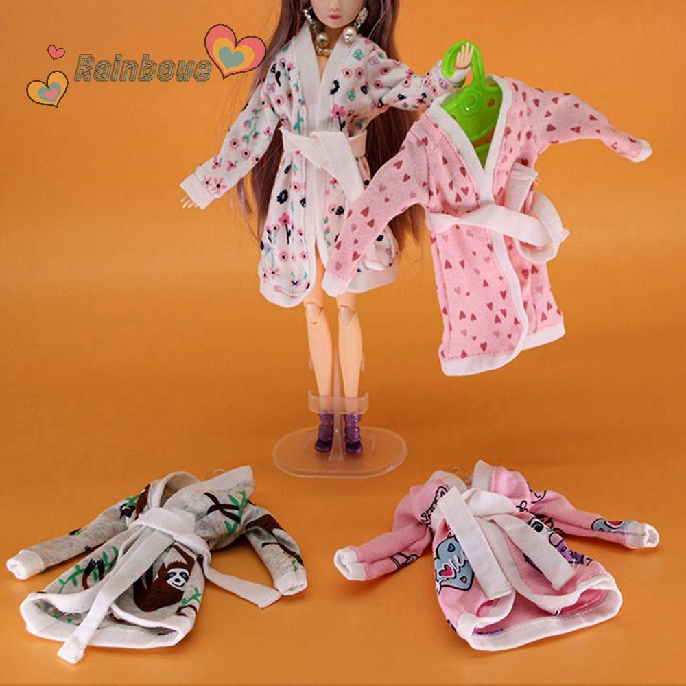 Bộ đồ ngủ mùa đông màu hồng xám thời trang cho búp bê 1/ 6 loại 30cm tùy chọn